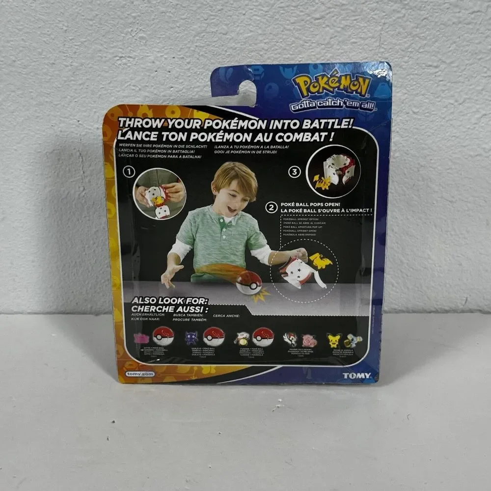 Pikachu Great Ball Pokemon Throw‎ N Pop Figure NEW Sealed Toy TOMY Poke Ball